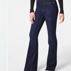 SPANX denim flare raw indigo